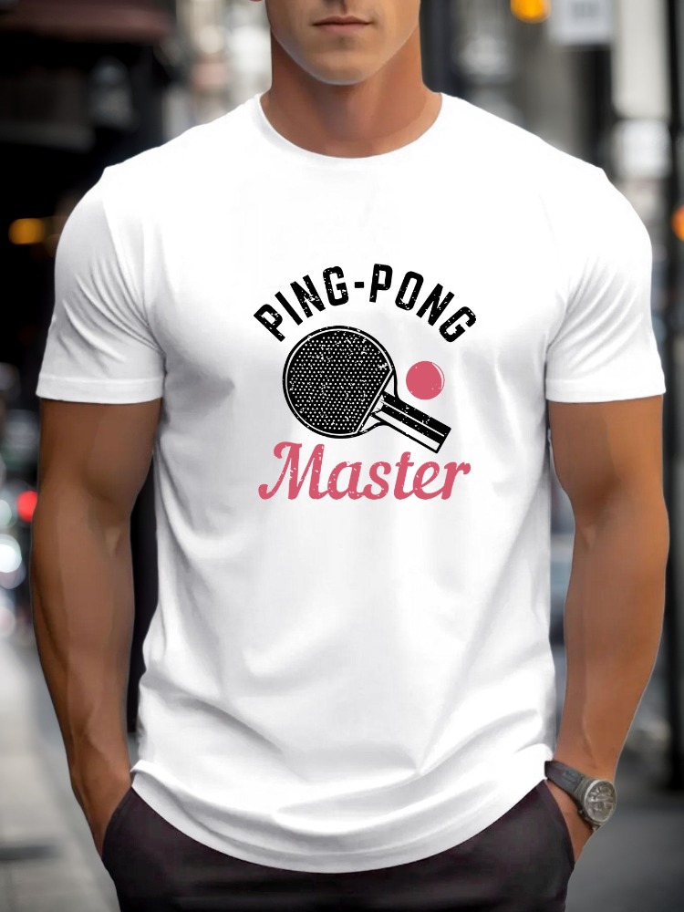 Table Tennis Basic - Mens Tee Ping Pong Master Table