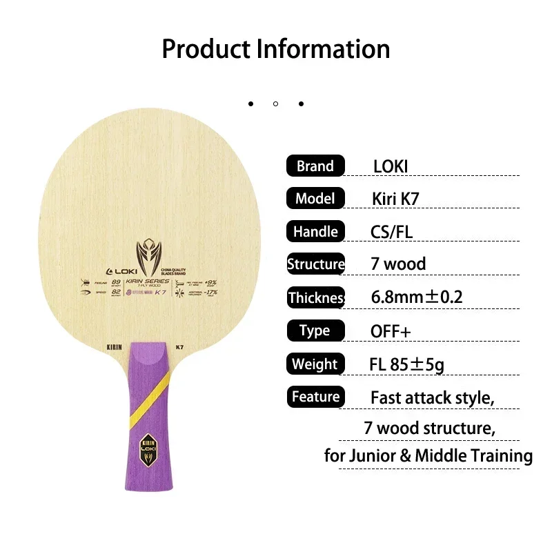 Original LOKI Kirin K5 K6 K7 T - Table Tennis Touch review and price