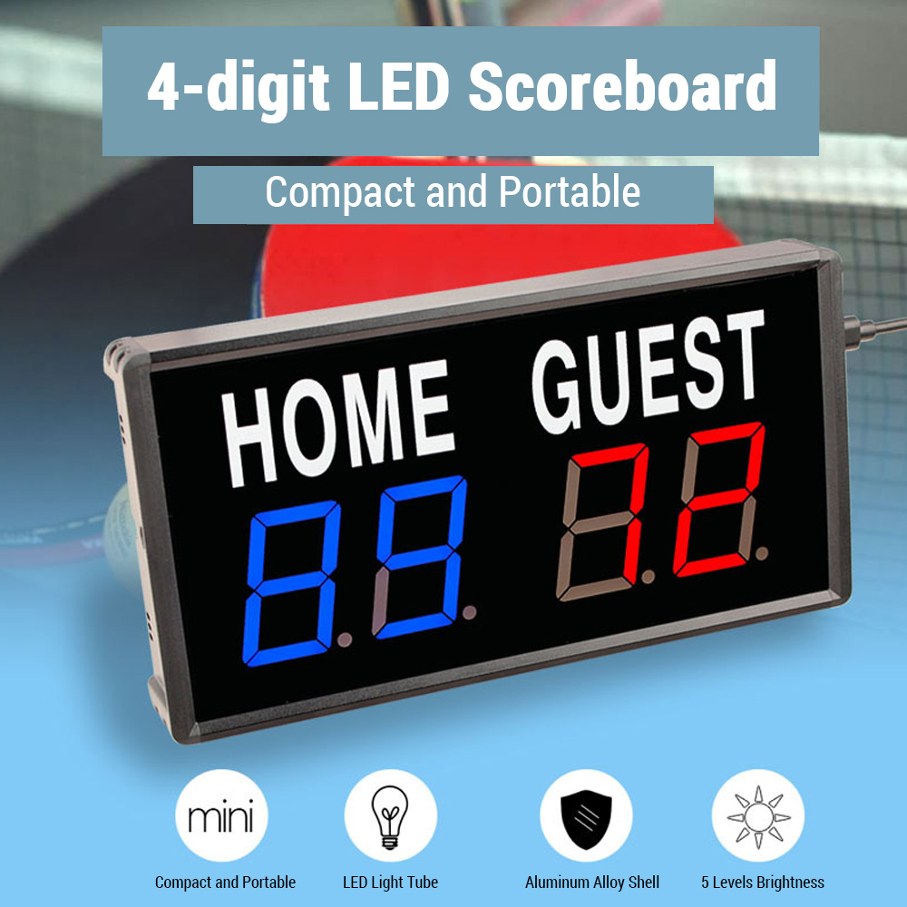 Portable 4 Digit LED Scoreboar - Table Tennis Scoreboard review and price
